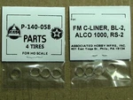 P-140-058 Traction Tire Factory Original Parts, Ahm & Rivarossi Ho Scale Trains. Fixed Price $12.99.
