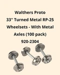 Walthers Proto 33" Turned Metal Wheelsets Axles Ho (100-PACK) Free Ship. Fixed Price $89.99.