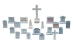 New Woodland Ho Train Scenery Tombstones (20) D201. Fixed Price $21.45.