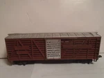 Vintage Mantua Ho Scale 40' Stock Car Brown + Silver Unlettered. Fixed Price $9.99.