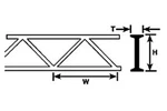 Plastruct Styrene OWTS-32 (90658) X25.4MM X7.9MM X300MM Open Web Truss Section. Fixed Price $18.92.