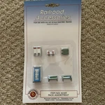 Bachmann 42209 Ho City Park Assortment Mailbox, Benches, Fire Hydrant, Booth. Fixed Price $6.99.