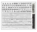 Woodland Scenics DT505 Dry Transfer Decals - Railroad Roman Letters, Black. Fixed Price $6.99.
