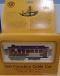 Bachmann #60541 Ho Scale Motorized San Francisco Cable Car Powell & Hyde New. Fixed Price $29.99.