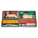 Athearn Ho Scale Box Cars - Lot Of 4 Fruit Growers, Santa Fe, Nyc, Mkt Katy. Fixed Price $49.77.