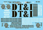 Microscale MC4303 H0 Adhesive Detroit Toledo & Ironton Diesel 1956-77. Fixed Price $7.13.