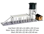 Ho Scale Cs Steam Locomotive Servicing Coal Yard/water Tower/shed Kit Engine H0. Fixed Price $164.99.