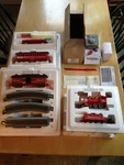 Hawthorne Village Budweiser Holiday Express Train Set, ON30 Gauge 24 Pc, Coa. Fixed Price $275.00.