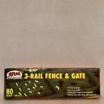 Nos Atlas 3-RAIL Fence & Gate Kit Ho Scale Model Railroad Trackside Accessory. Fixed Price $7.99.