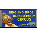 2 5/8"X1 Ringling Circus Cardstock Billboard Insert Fit Lionel Ho 0310. Fixed Price $8.99.