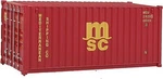 Walthers-acc 20' Corrugated Container Msc Ho Scale Model Train Freight Car. Fixed Price $12.41.