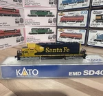 Kato Emd SD40-2 Santa Fe #5018 Diesel Locomotive Used. Fixed Price $55.00.