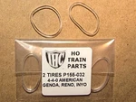 P155-032 Tire Set For Ihc 4-4-0 American Genoa, Reno, Inyo Old Time Loco Part. Fixed Price $25.99.