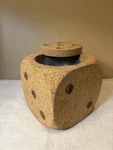 Vintage Cork Dice Container Box W Lid Mid Century Bar Game Decor. Fixed Price $40.00.