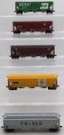 Proto 2000 High Side Covered Hoppers #450729, 414772, 308738, 7667, 79012. Fixed Price $70.39.