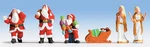 Walthers Scenemaster Ho 949-6031 Christmas Figures (6) For Model Train Layouts. Fixed Price $16.99.