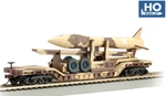Bachmann Ho Scale 52' Center-depressed Flat Car Desert Camouflage 18340. Fixed Price $31.47.