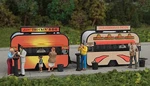 Walthers Scenemaster 949-2904 Ho Bbq & Taco Food Trailers Kit. Fixed Price $23.99.