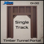 Single Tunnel Portal - Timber ON30 Scale Brown. Fixed Price $21.99.