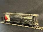 Athearn 4-BAY Hopper Canadian Pacific Custom Rails And Weathered. Fixed Price $25.00.