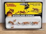 Cougars & Cubs Model Railroad Woodland Scenic People Animals 1949 Ho 6 Pieces. Fixed Price $18.95.