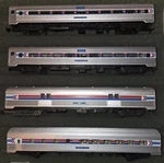 Lot Of 4 Ho Scale Amtrak Passenger Cars - Read Notes. Fixed Price $39.95.