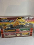 Bachmann Ho Scale Starter Set Diesel Locomotive Freight Cars Track Lights 1:87. Fixed Price $55.00.