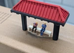 Ho Station Shelter - Metrolink Stye With Bench Kato, Bachmann, Athearn, Rapido. Fixed Price $15.00.