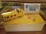 Oriental Limited Ho-scale Brass Cb&q NE-10 (modernized) Caboose *unpainted*. Fixed Price $181.99.