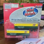 Classic Works Mini Metals Aerovan Trailers Ho 1:87 Yellow Green. Fixed Price $14.00.