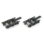 Athearn 90413 Ho Scale Black 6 Wheel Passenger Truck (pack Of 2). Fixed Price $14.99.