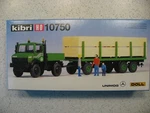 Kibri Ho 10750 Kit Mercedes-benz Unimog U1300 With Stake Platform Trailer. Fixed Price $20.00.