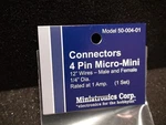 Miniatronics 50-004-01 (4) Pin Micro-mini Connectors (1 Sets). Fixed Price $18.90.