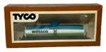 Tyco Ho Scale Wesson Pure Vegetable Oil Tank Car Ga 9876 Blue Green With Box. Fixed Price $12.75.