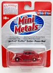 Cmw. Mini Metals Ho. 1936 Fordor Sedan - Poppy Red. Fixed Price $15.30.