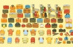 Preiser 17005 Ho Scale Assorted Luggage. Fixed Price $17.58.