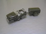 Wiking Military Army Jeep And Trailer Made Germany Ho Scale. Fixed Price $33.00.
