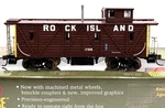 Roundhouse 84343 Outside Braced Wood Caboose Rock Island # 17818. Fixed Price $59.99.