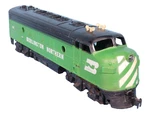Mantua Ho Scale Powered Burlington Northern F7A Diesel Engine 657. Fixed Price $29.99.