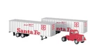 Bachmann Ho Scale 42232 Santa Fe Truck Cab & Piggy Back Trailers. Fixed Price $39.49.