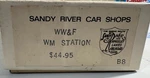 Sandy River Car Shops ON2 Ww&f Weeks Mills Station Craftsman Wood Kit. Fixed Price $230.00.