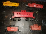 Vintage Lot Of 5 Various Cabooses Different Brands & Gauges. Fixed Price $23.95.