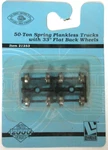 Ho Scale Life-like 21253 50-TON Spring Planless W/33"BLACK Wheels. Fixed Price $12.95.
