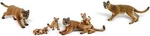 Woodland Cougars Amp; Cubs (6) - Ho Scale Model Railroad Figure #A1949. Fixed Price $21.89.