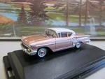 New Oxford Diecast 1958 Chevy Impala Sport Coupe Cay Coral/wh 87CIS58001. Fixed Price $15.95.