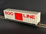 Roundhouse 50' Fmc Plug Door Box Car Soo Line (red Letters). Fixed Price $12.89.