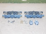 Central Valley Ho Pair Of T-22 6 Wheel Passenger Car Trucks W/ Kingpins. Fixed Price $14.00.