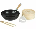 New Davis & Waddell Asia One Fun 4PC Wok Steamer Tongs Dumpling Press Set Boxed. Fixed Price $42.95.