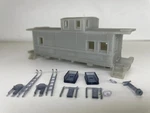Ho Scale Erie Dunmore Caboose Riveted Kit Version 2. Fixed Price $39.99.