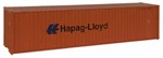 Walthers Ho Scale 40' Hi Cube Corrugated Container Hapag-lloyd 949-8204. Fixed Price $12.31.